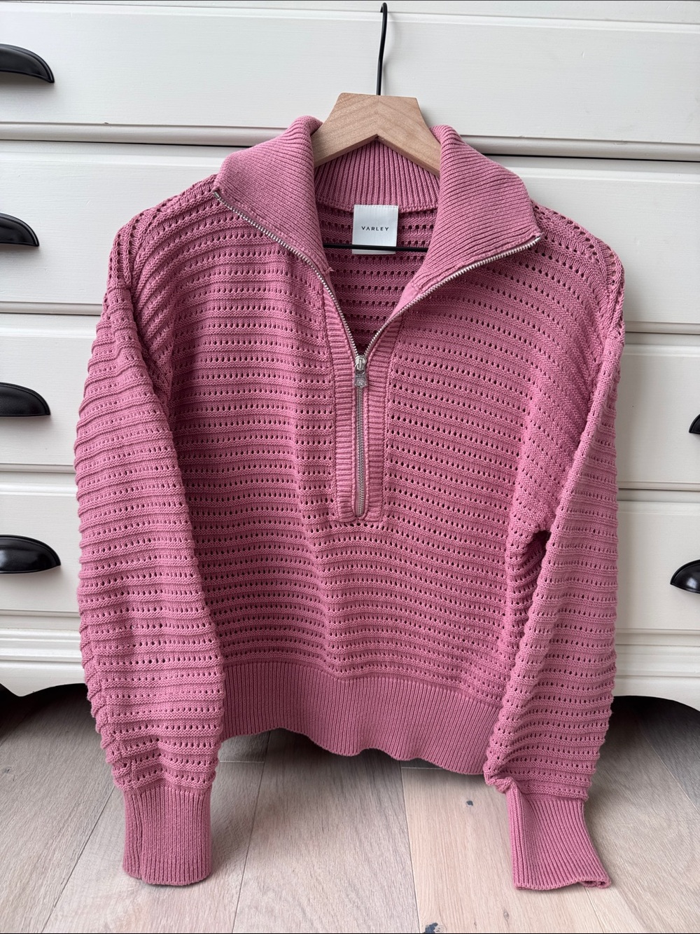 Varley Tara Pointelle half zip